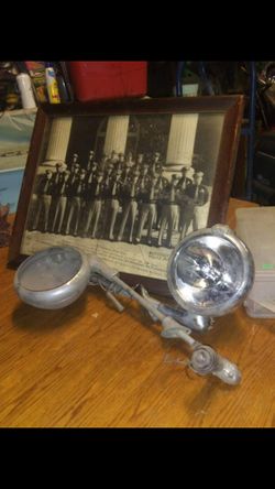 1934 Muscogee country signed police photo 2 spot lights.1 siren