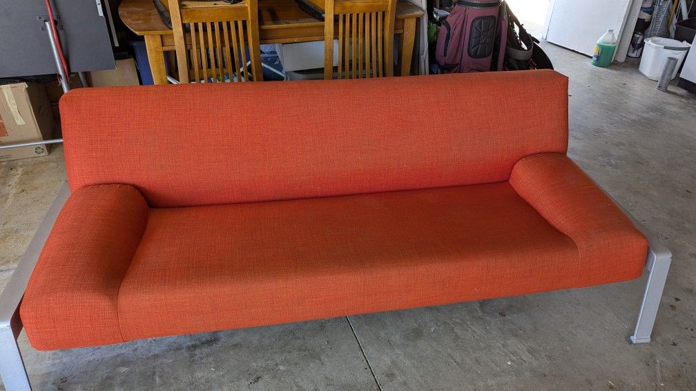 Red IKEA Futon Couch