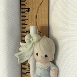 1992 Baby's First Christmas Ornament Precious Moments Enesco