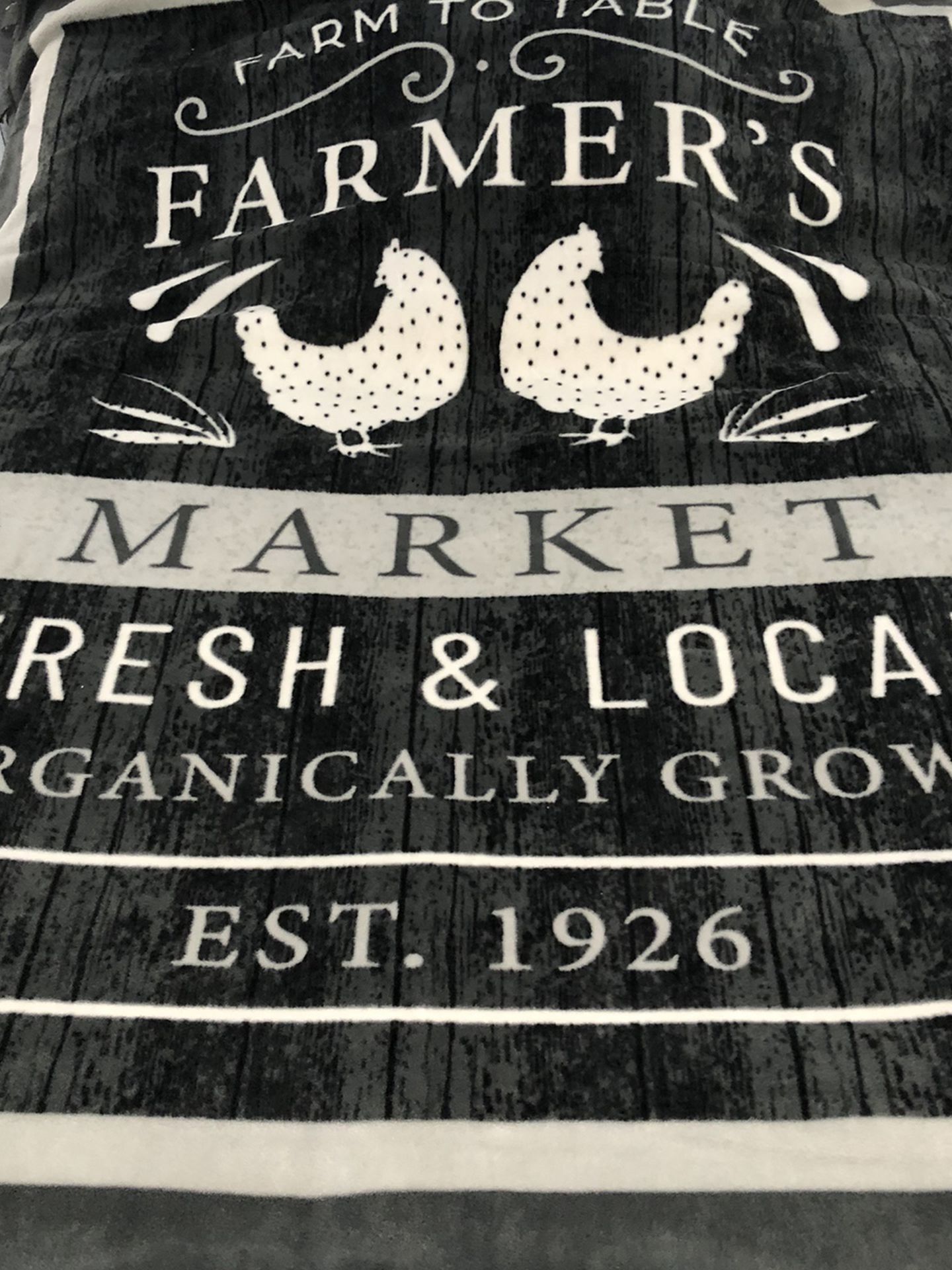 60”x72” ” Fleece Farmers market Fleece Blanket