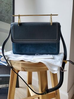 M2Malletier Studded Velvet Shoulder Bag