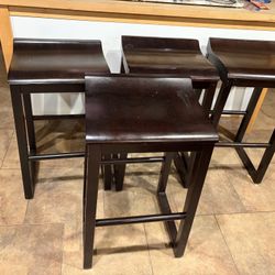 4 Stools —solid Wood