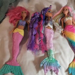 Mattel Barbie Mermaid Dolls 4Of Them $4 Each