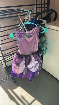 Girls Purple Fairy Costume Dress
