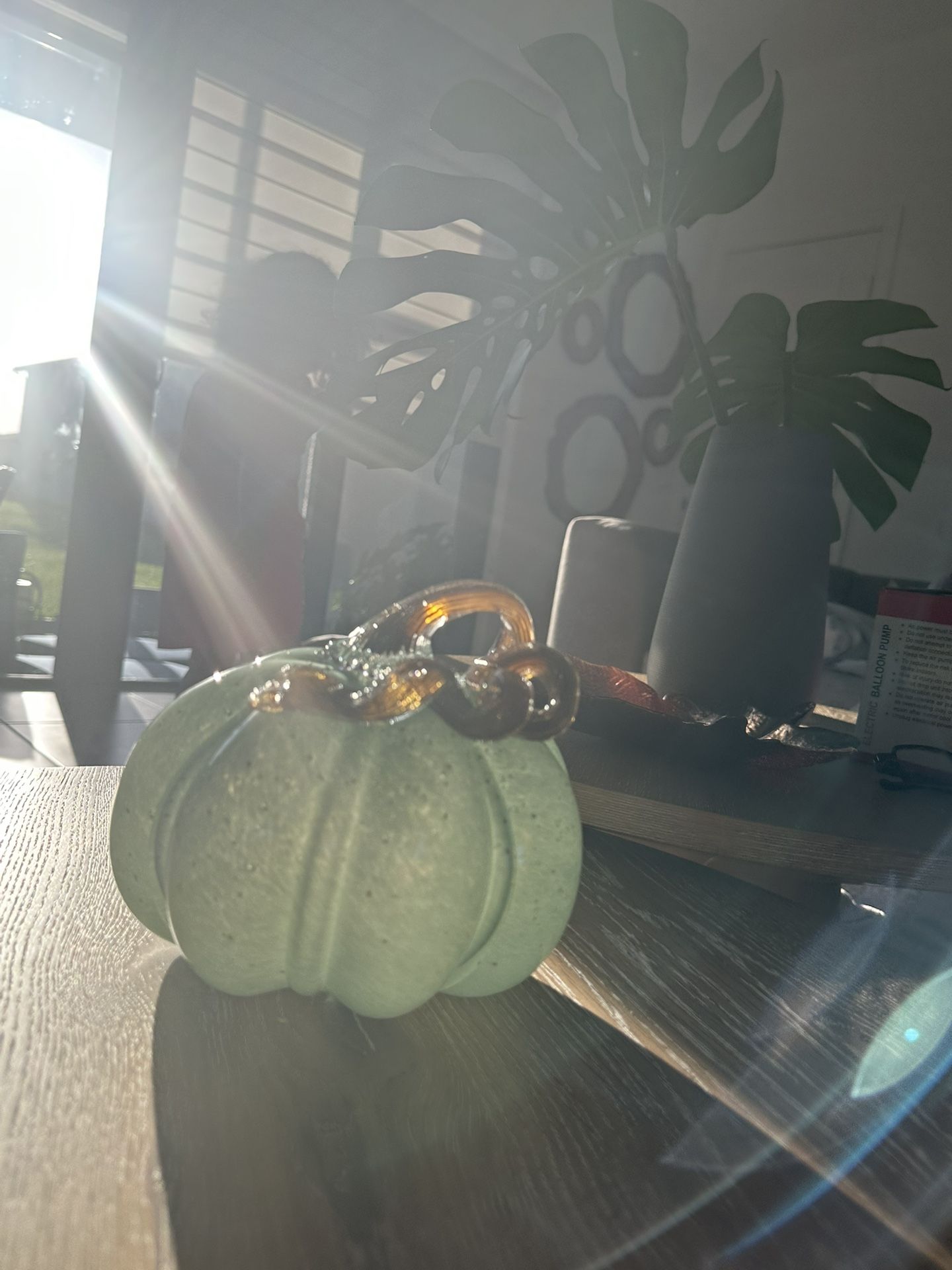 Hand Made pumpkin glass