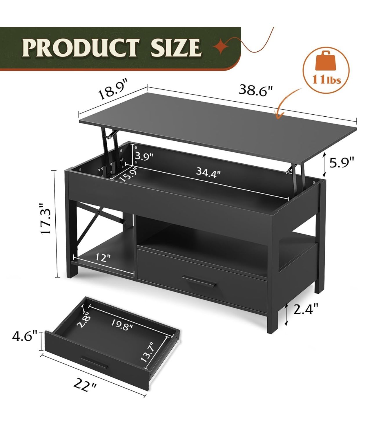Lift Top Coffee Table