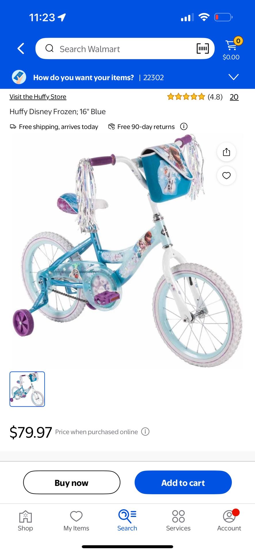 Frozen Girls Bike. Like New. 