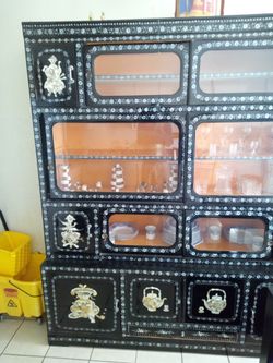 Vintage Korean Hutch With Mother Of Pearl Inlay $250 O.b.o Make Offer