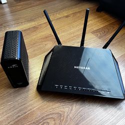 Netgear Router and Arris Modem (cables Included)