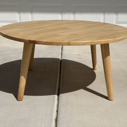 Solid Wood Round Coffee Table 35 in. Diameter 16 in. Tall