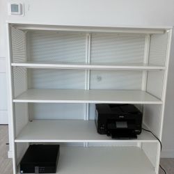 IKEA White Metal Mesh 5-Tier Bookshelf / Storage Shelving Unit