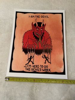 Print mountain vvitch bdsm Halloween witch spooky wall decor alt devil Lucifer
