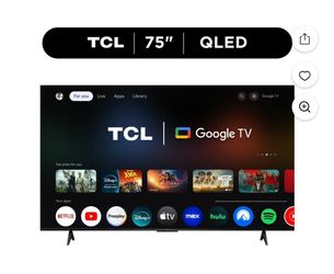 TCL 75" Q Series (NEW 2025) 4K UHD HDR QLED Smart TV with Google TV - Dolby Vision, Dolby Atmos, Motion Rate 120, HDR 10+, Auto Game Mode - 75Q51K