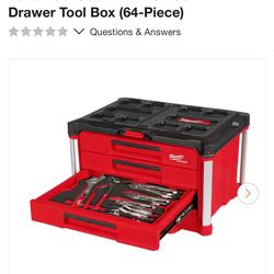Milwaukee Hand Tool Set with PACKOUT 4 Drawer Tool Box (64-Piece)