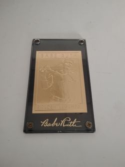 Babe Ruth Golden Legends Gold Card in Acrylic Case
