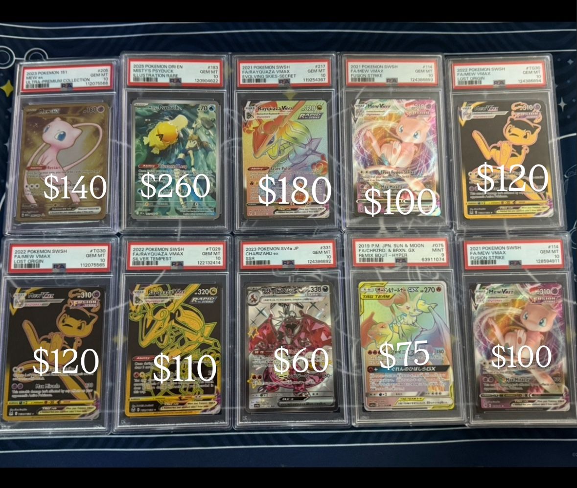 PSA Pokemon Slabs