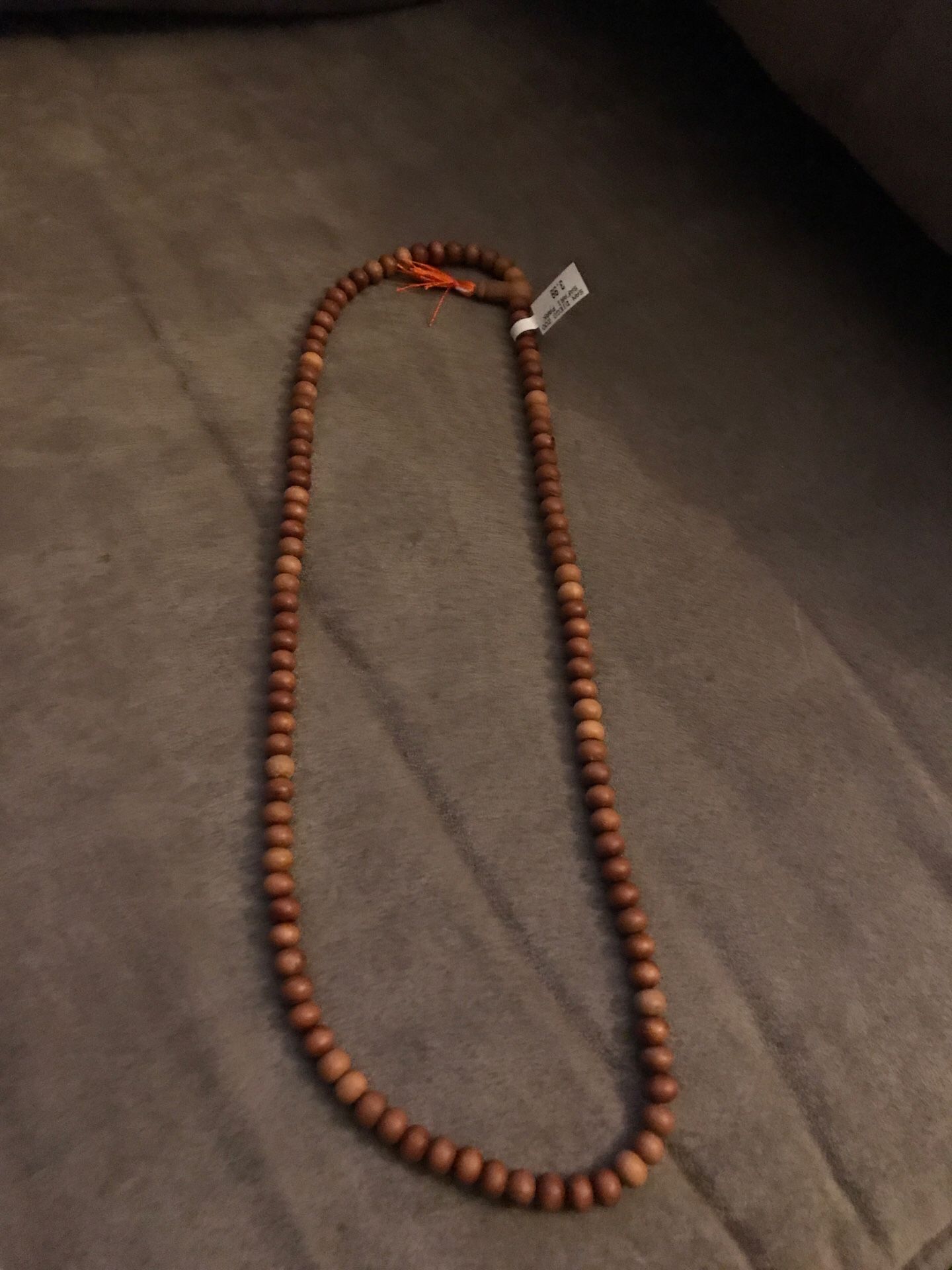 Wood bead necklace