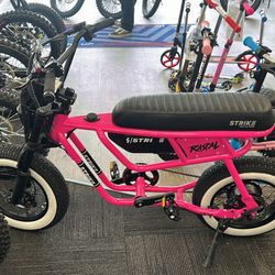 Throne Strike Rascal 48V Low Frame Ebike Pink