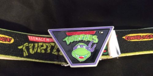 Vtg 1989 TMNT Kids BELT Stretch Elastic Original Teenage Mutant Ninja Turtle 80s