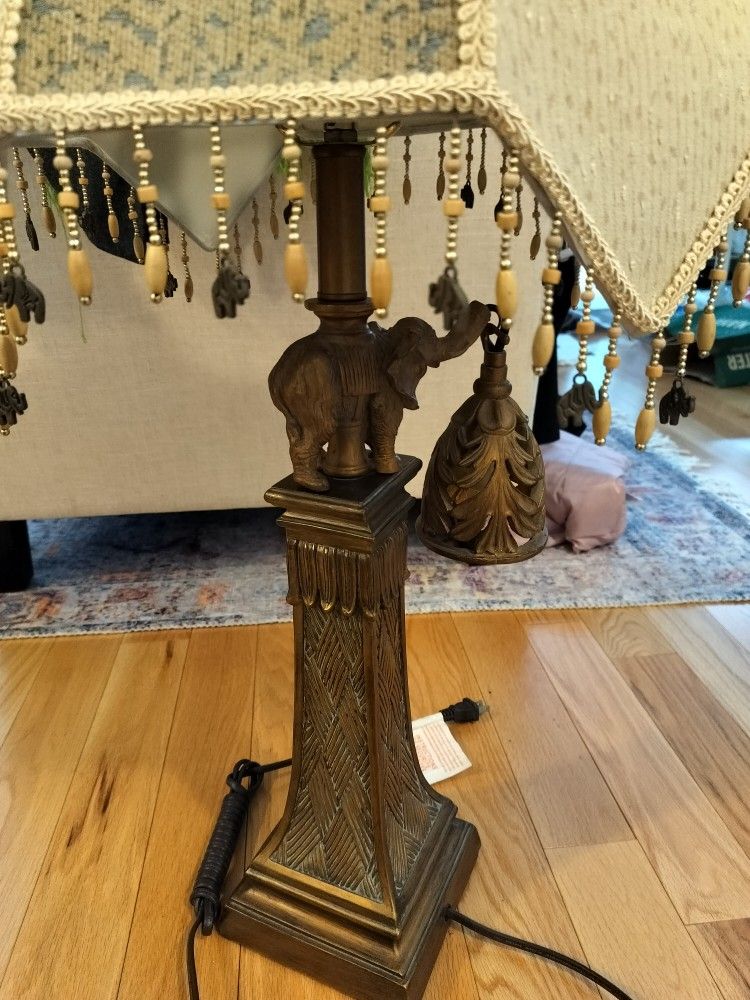 Antique Elephant 4 Way Lamp