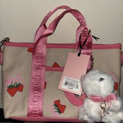 NWT Juicy Couture Strawberry Festival Mini Bag Sandstone Multi Crossbody
