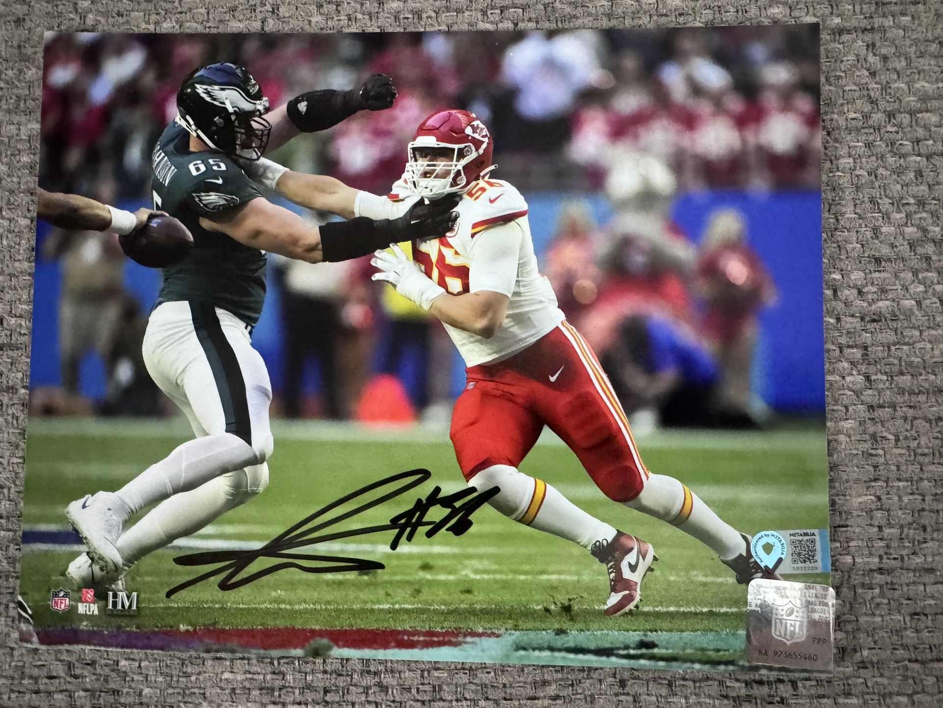 George Karlaftis Kansas City Chiefs Signed Autograph 8x10 Photo - Metabilia Coa