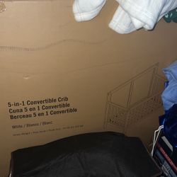5 In 1 Convertible Crib New