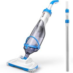 Consciot Pool Vacuum 40W 18.5 GPM Telescopic Portable Brush for Pools