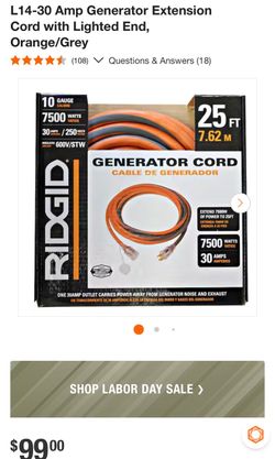 Rigid indoor outdoor generador Ford