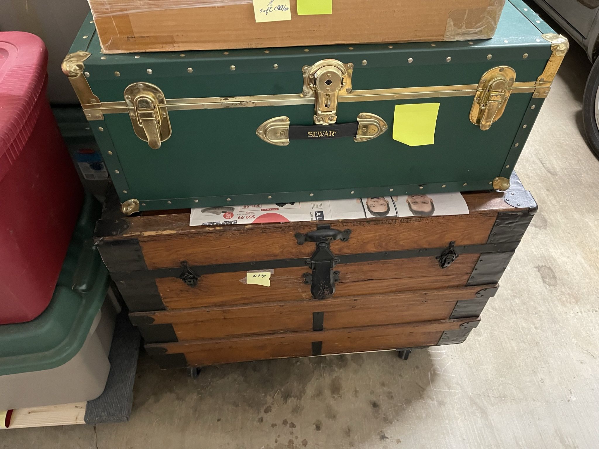 Assorted Antique Steamer Chest