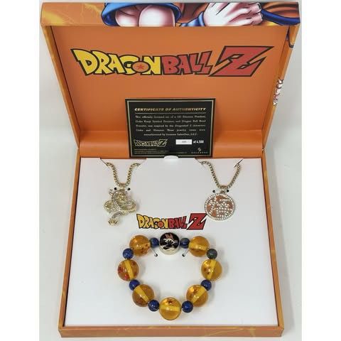 Dragonball Z Dragon Ball Bracelet Goku & Shenron Pendants Necklace Gift Set
