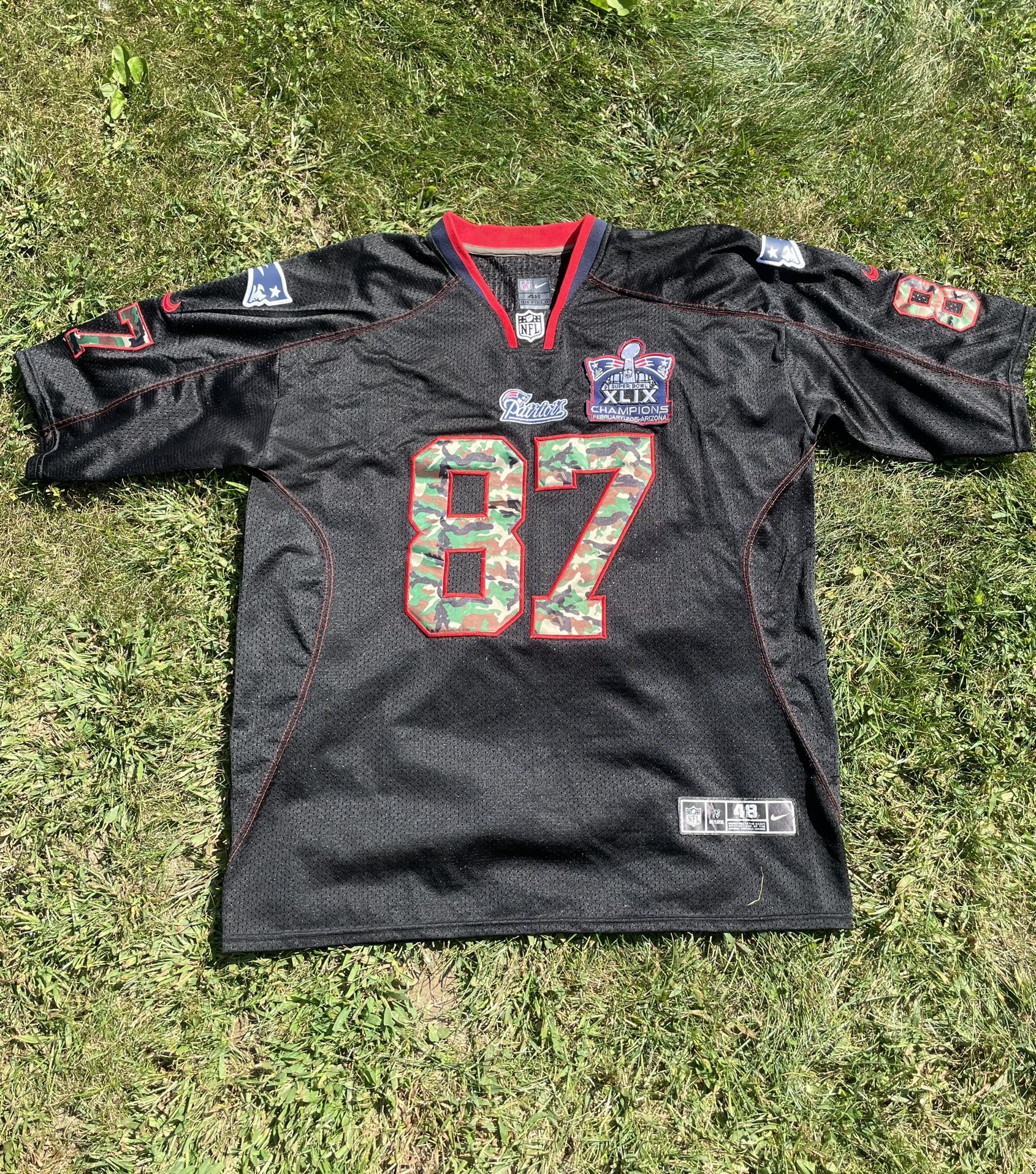 New England Patriots Rob Gronkowski Camo Jersey Size 48