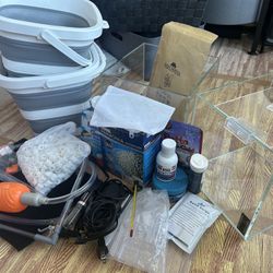 **$170 Worth** 2 Gal Rimless Fish Tank With Betta Fish Essentials