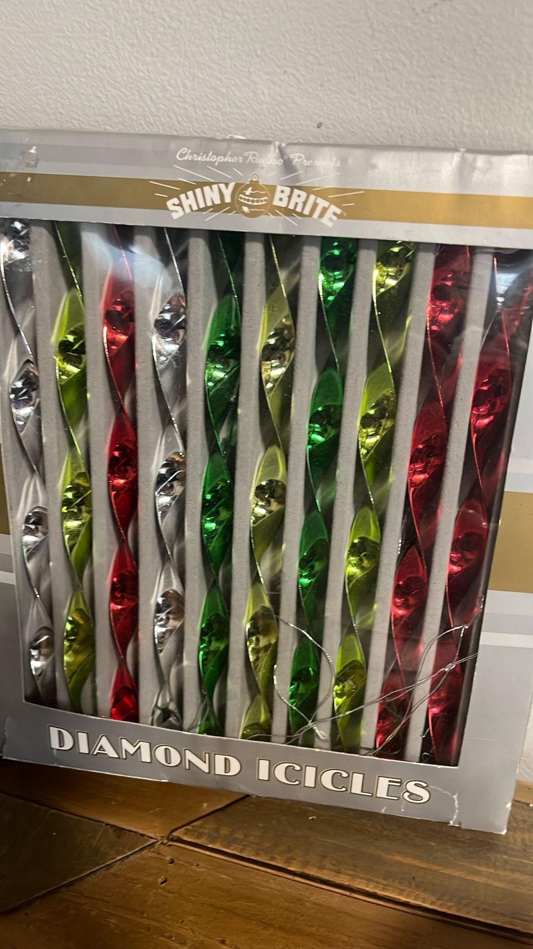 Retro Box Set Handcrafted Shiny And Brite ornaments