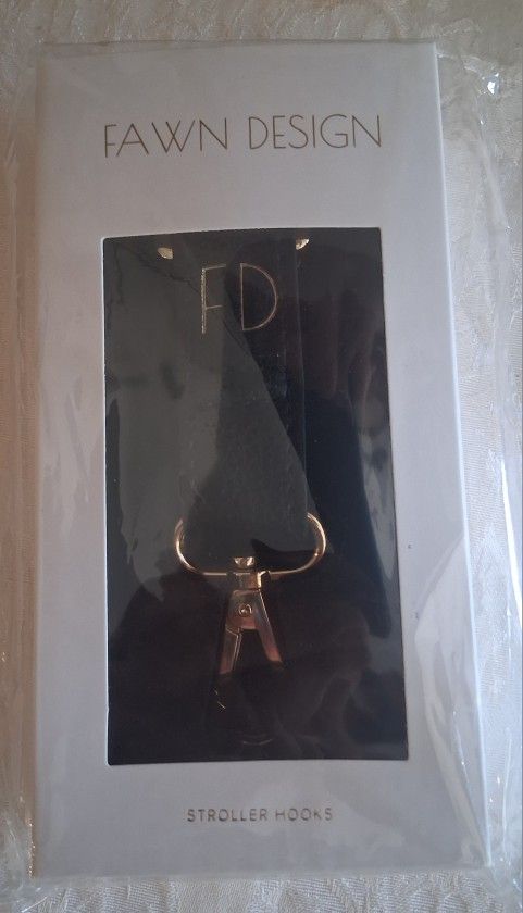 Brand New Fawn Design Diaper Bag Stroller Hooks/Black