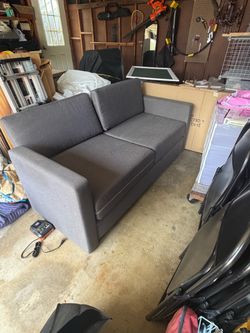 Gray Fabric Two-Seat Sofa
