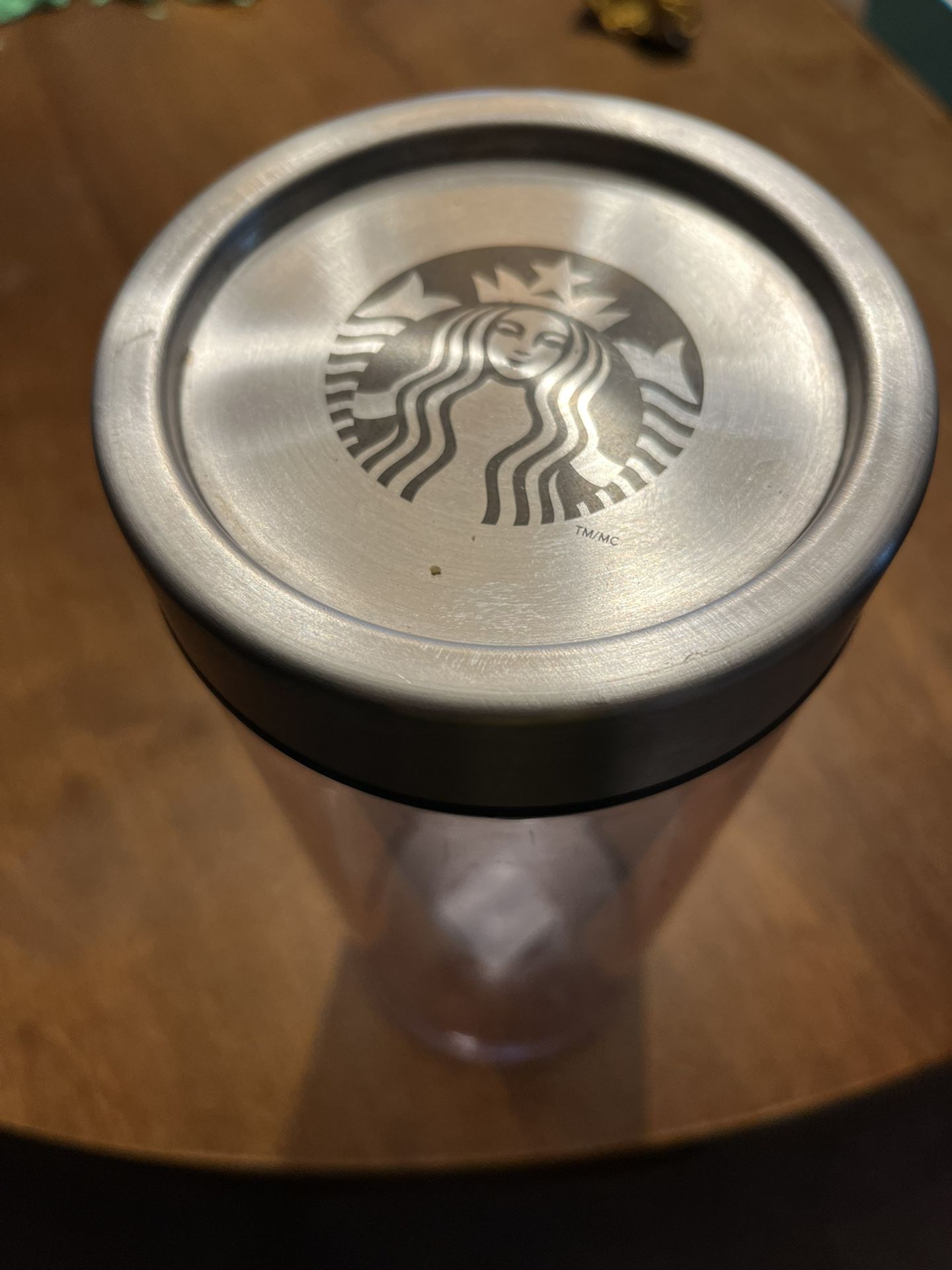 Starbucks Acrylic Airtight Coffee Storage Container Circa 2010