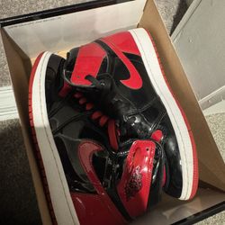 Bred 1s Patten, Leather Size 8.5
