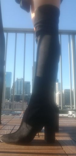 Aldo suade - over the knee - high heel boots, Maede. Worn once, size 8.5