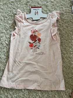 Girls Striped Flutter Sleeve Tank Top