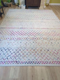 Boho Moroccan Area Rug Multicolor