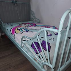 Minnen Twin Bed Frame W/mattress IKEA 