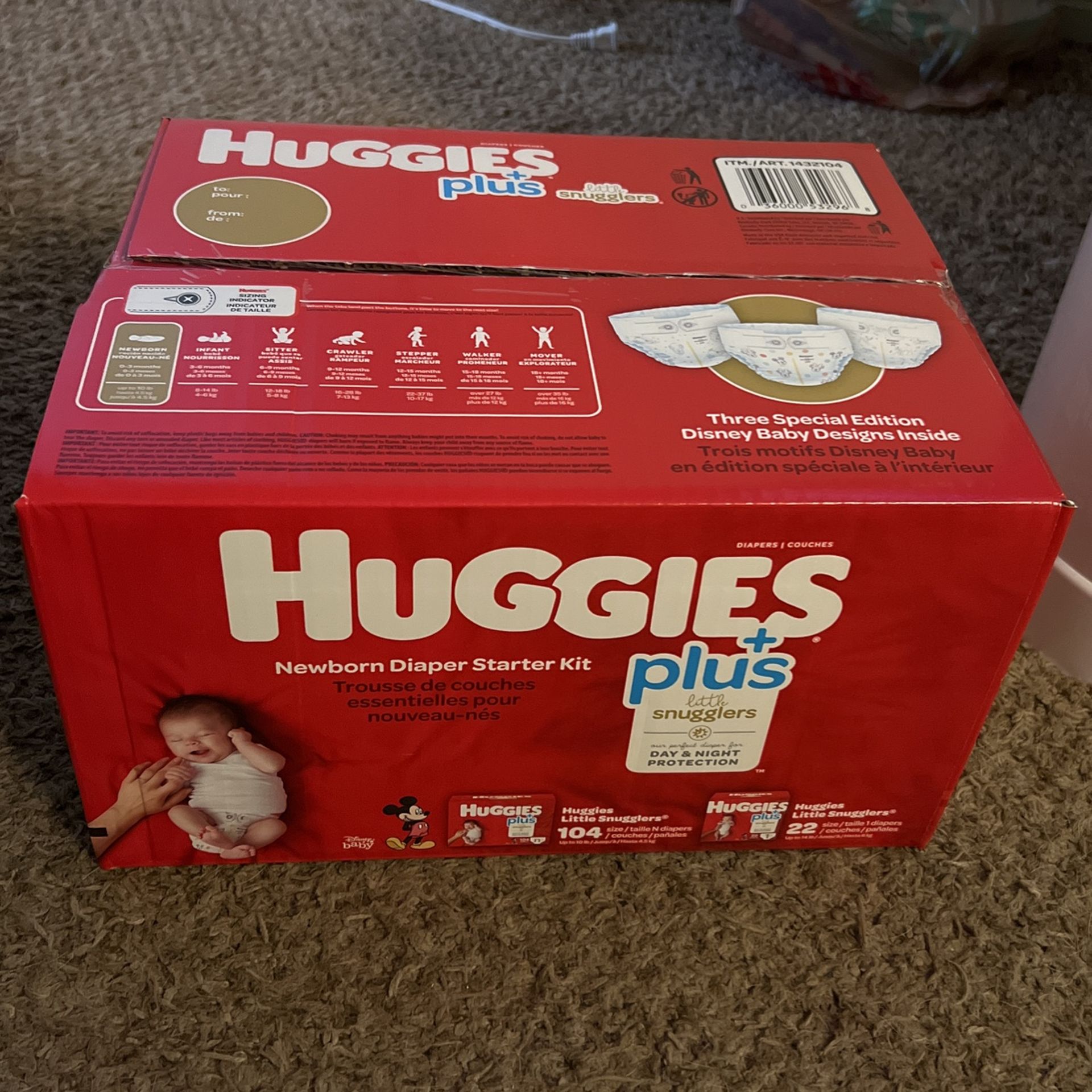 Brand New Huggies Newborn Diapers