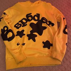 Sp5der Hoodie(Black and Yellow, no box)