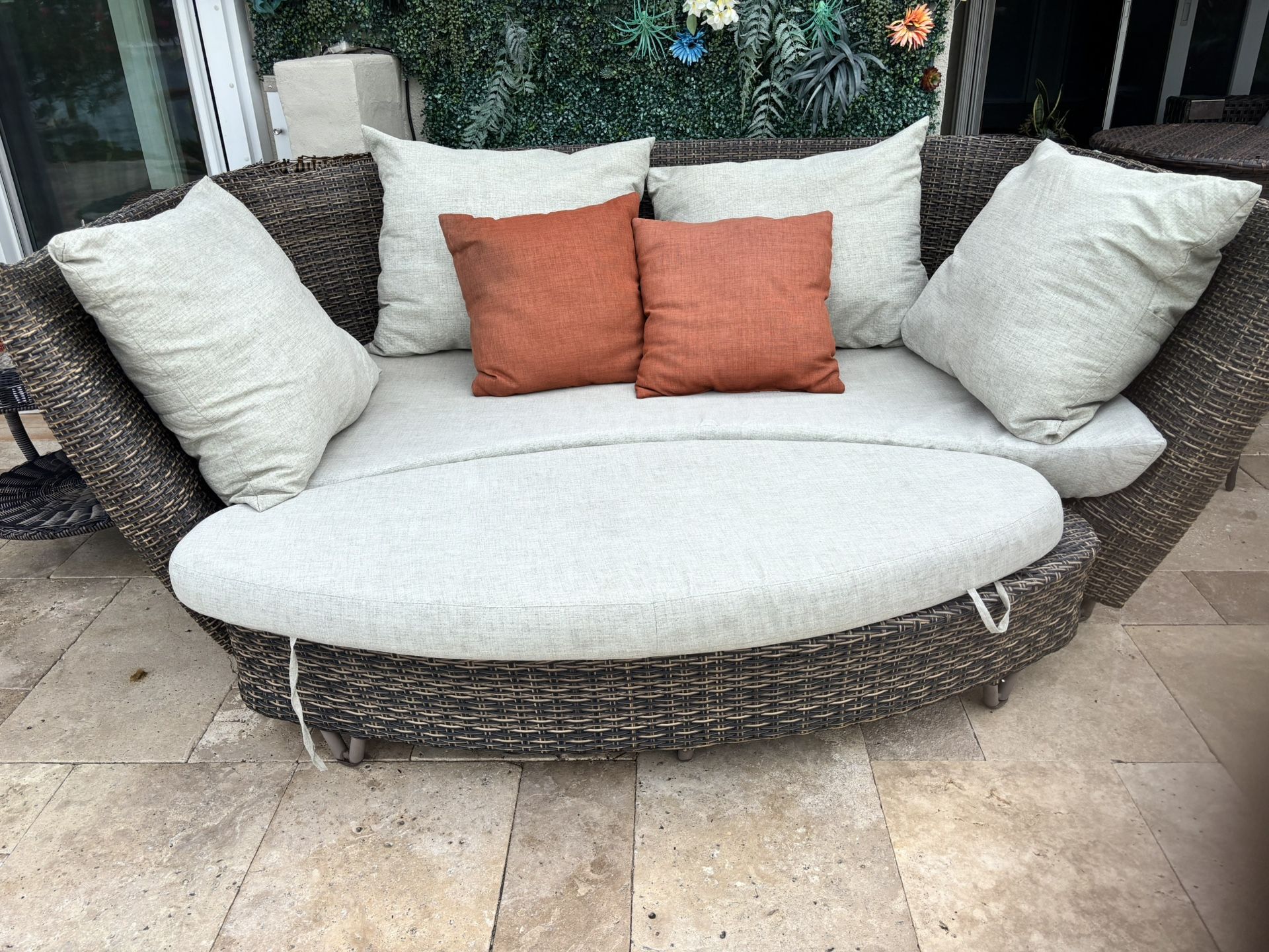 Outdoor Sofa With Ottoman