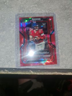 Jaxson Dart red prizm rookie card