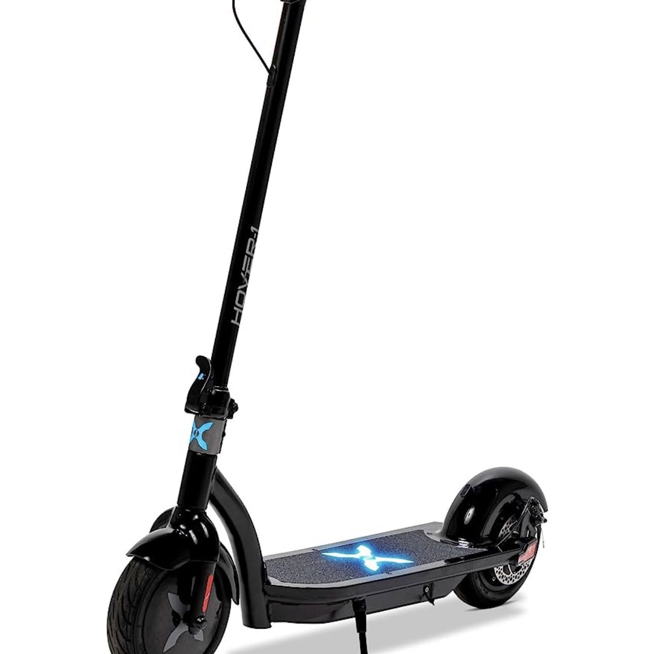 Hover-1 Alpha Electric Scooter | 18MPH, 12M Range, 5HR Charge, LCD Display, 10 Inch High-Grip Tires, 264LB Max Weight, Cert. & Tested - Safe for Kids,