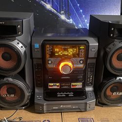 Sony LBT-ZX6 Stereo 560W 5 Disc Changer FM/AM Cassette System Working 