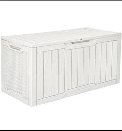 New Other YITAHOME 100 Gallon Large Resin Outdoor Deck Storage Box, White