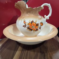 Picture And Bowl Pottery Set $50